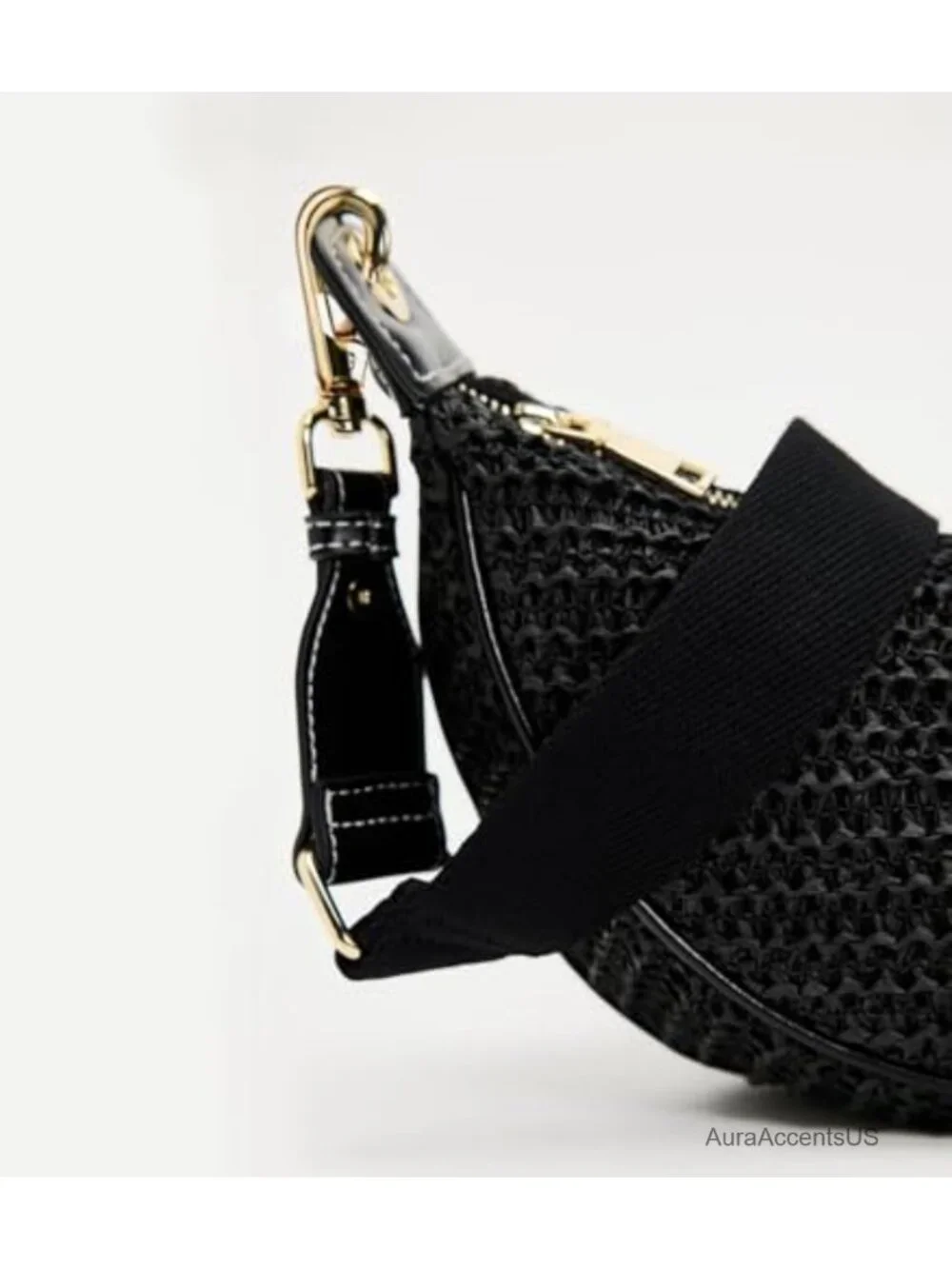 Straw Woven Hobo Crossbody Bag with Adjustable Strap